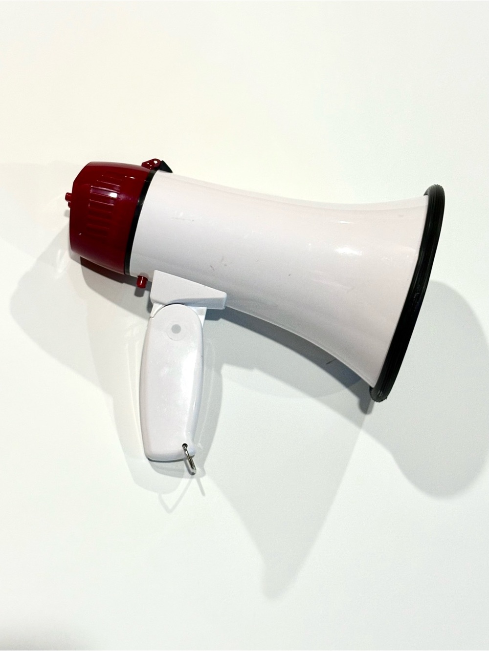 White and Red Handheld Megaphone Portable Speaker